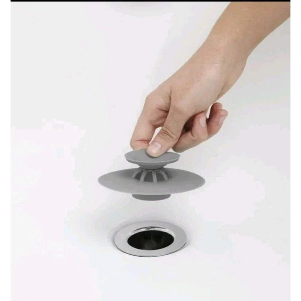 2 Umbra Flex Drain Stop Hair Catcher Universal Silicone Grey New Bathtub Shower